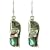 Silver Ladies Abalone Dropper Earrings