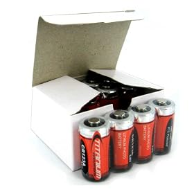 Titanium Innovations CR123A 3 Volt Lithium Photo Battery 1400MAH 12-Pack