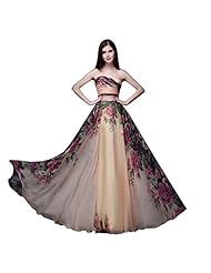 Sweetheart Belted Lace-Up General Print Chiffon/Satin 2015 Evening Dress/Bridesmaid Dress/Prom Dress 