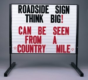 Roadside sign