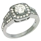 14k White 1.24 Ct Diamond Engagement Ring - Size 7.0