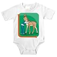 Onesie with animals, body, individuals, individual, deer, humans, baby, person, human, fawn, neck, embrace, boy, persons, people, child, dappled