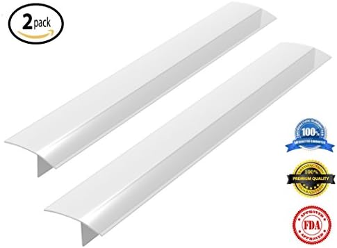 Roxima Inc. Kitchen Stove Counter Gap Covers (2 Packs) Premium Silicone Oven Spill Guard - BLACK, WHITE, CLEAR