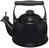 from Le Creuset Le Creuset Traditional Kettle with Whistle, Black, 2.1 Litre (Model 92000800)
