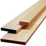 Nucasa M1/2x4-S S4S .5 by 4 Flat Stock Lumber Sample, Unfinished Maple, .4375-Inch by 3.5-Inch by 6-Inch