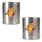 Golden State Warriors NBA 2pc Stainless Steel Can Holder Set - Primary Logo
