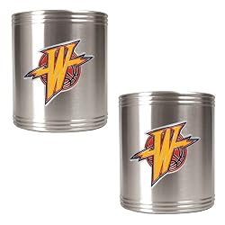 Golden State Warriors NBA 2pc Stainless Steel Can Holder Set - Primary Logo