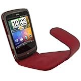 iGadgitz Red PU Leather Case Cover Holder for HTC Wildfire Android Smartpho ....