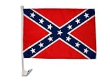 CAR FLAG: Confederate, 12" x 18" High Quality Polyester Car Flag