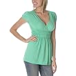Xhilaration Jade Haze Puff Sleeve Empire Top - XL