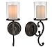 Candle Impressions Flameless Candle Wall Sconces w/ Timer and Duracell Batteries Included - Set of 2