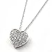 Sterling Silver Heart Necklace; 18