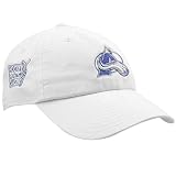 NHL New Era Colorado Avalanche Ladies White Hockey Fights Cancer Slouch Adjustable Hat