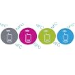 GadgetSecureTags CMYK-4-Kit ultrakompakte NFC-Sticker f�r Samsung Galaxy, Google Nexus, Sony Xperia, HTC etc.