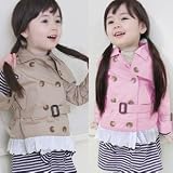 LW Girls Lace Trench Coat Jacket,2 Colors