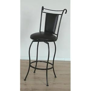 Click here to buy Set of 2 New Metal BLACK SWIVEL BAR STOOLS (29 height barstool) by R.H.F..