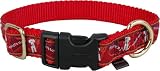 Fido Finery Quick Snap Collar - 3/4 in. - Small - 13 in. to 20 in. - Red My Little Angel Pattern
