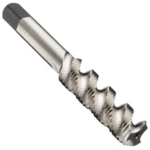 Union Butterfield 1587(UNC)/1587(UNF)/1588(UNF)1588(UNF) High-Speed Steel Spiral Flute Tap, High-Helix, Uncoated (Bright) Finish, Round Shank with Square End