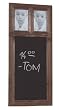 WANDTAFEL MEMOBOARD SCHREIBTAFEL 27 X 60 CM VINTAGEHOLZ BILDERRAHMEN