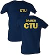 24 Jack Bauer CTU Uniform Navy Blue Mens Jumbo T-shirt (XXL & up)