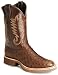 Men's Justin 11 Flexible Full Quill Ostrich Pull On Western Cowboy Boots