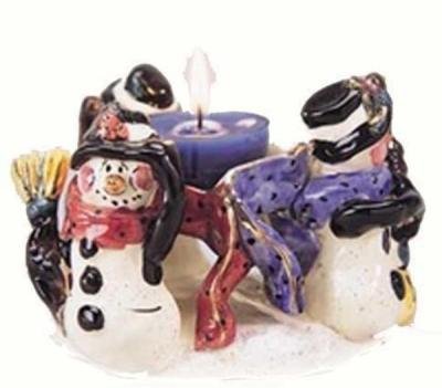 Snowman T-Lite - Clayworks Blue Sky