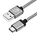 Cambond USB Type C Cable 2.0 Braided Charging Cable Cord 6.6ft/2M for Galaxy Note 8, S8, S8+, MacBook, Nintendo Switch, Google Pixel, Sony XZ, LG V20 G5 G6, HTC 10, Nexus 6p 5X and More Gray