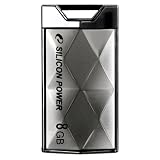 シリコンパワー USB2.0フラッシュメモリ TOUCH 850 8GB チタニウム スライド式 SP008GBUF2850V1T