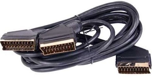 2m Scart Splitter Cable - 1 to 2 High Quality / Fully Wired / Shielded / 21-pin / Audio / Video / Male to 2 x Male