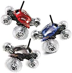 Blue Hat RC Thunder Tumbler Plastic Rally Car with Flashing LED Lights - Black