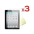 For Apple Ipad 2 New Premium Reusable Screen Protector with Cleaning Cloth (pack of 3)