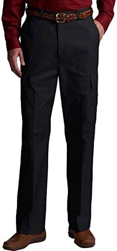 Samny Men's Flat Front Button Closure Fashion Cargo Pant Black 30W x 31L