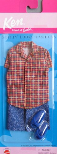 Ken Stylin' Looks Fashions w Plaid Shirt & MORE! (2001)