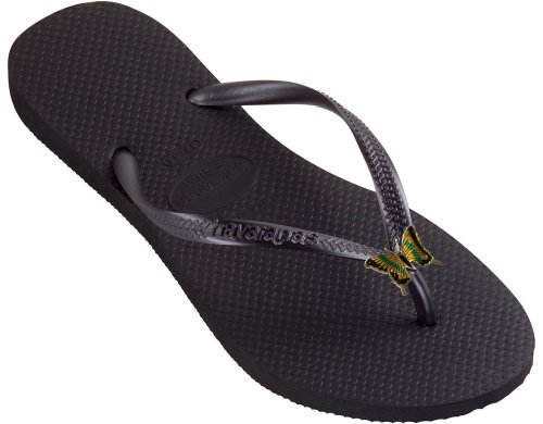 Diniâs HAVAIANAS Slim Skinnies Jeweled Flip Flops, Enamel Butterfly ...
