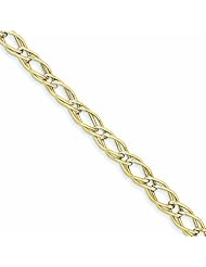 Genuine 14K Two-Tone Polished Open Link Bracelet 7.25 Inches 3 Grams Of Gold 100% Satisfaction Guaranteed.