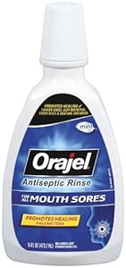 Orajel Antiseptic Mouth Sore Rinse, 16 Fluid Ounce