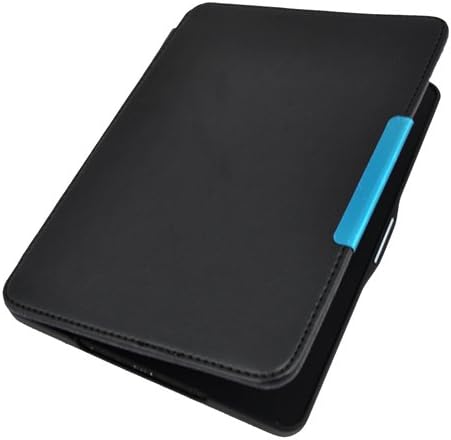 Magnetic Leather Case Cover with Auto Wakeup Sleep Mode for Kobo Glo eReader (Black)