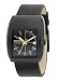Diesel - DZ1194 - Montre Homme Acier Noir - Quartz Analogique - Rectangle - Cadran Noir - Dateur - Bracelet Cuir Noir