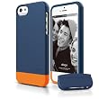 elago S5 Glide Case for iPhone 5 - Soft Feeling Jean Indigo + Extra Bottom Clip + Front Protection Film + Back Protection Film included - Full Retail Packaging