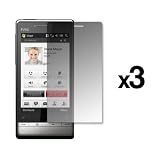 3 Pack of Premium Reusable LCD Screen Protectors for HTC Touch Diamond 2 [Accessory Export Packaging]