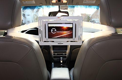 Entertainmount (White) - Universal Smartphone Car Mount with Unique Rotation Feature that is Perfect for Back Seat Viewing