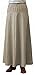 Womens Ultra Soft Lightweight Denim Fit and Flare A-Line Maxi Skirt