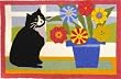 Curious Kitty Doormat-Jellybean Rug