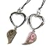 "BOY & GIRL" Heart-Shaped Couple Cell Phone Charms - 2 Separate Charms Forming A Heart
