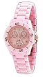 Oniss #ON8206-L Women's Pink Ceramic Chronograph Watch