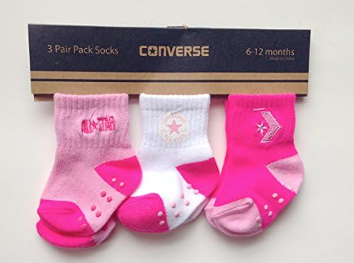 Converse Girl's 3 Pair Socks Size 6-12 Months