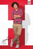 Celebrity Maxi Poster featuring The Lovable Harry Styles from One Direction Against a Red Background 61x91.5cm