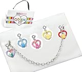 CHARM IT! Princess Ariel, Snow White, Aurora Sleeping Beauty, Cinderella & Belle Charm Bracelet Set with Magnetic Jewelry Box