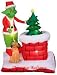 Search : GEMMY 6 foot AIRBLOWN INFLATABLE GRINCH with max pulling tree from chimney