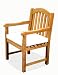 Patio Single Teak Captain's Bench